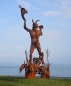 Preview: greek god pan big sculpture rusty iron